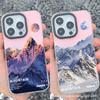 Чехол для iPhone Snow Mountain Aurora White 15 Pro, 14/13, 12, 11Xs Max, xr - Жесткий, Трендовый Плюс
