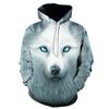 Spring Autumn 3D Animal Pattern Howling Wolf 3D Printed Hoodie Men's Hoodie Four Seasons Fashion Sportswear Top
