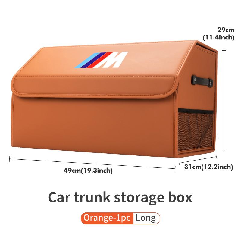 Leather Car Trunk Storage Box Multifunctional Folding Tool Box For BMW E93 F10 F20 F30 F40 F15 F25 F26 F31 F49 F86 M3 M5 X3 JK4