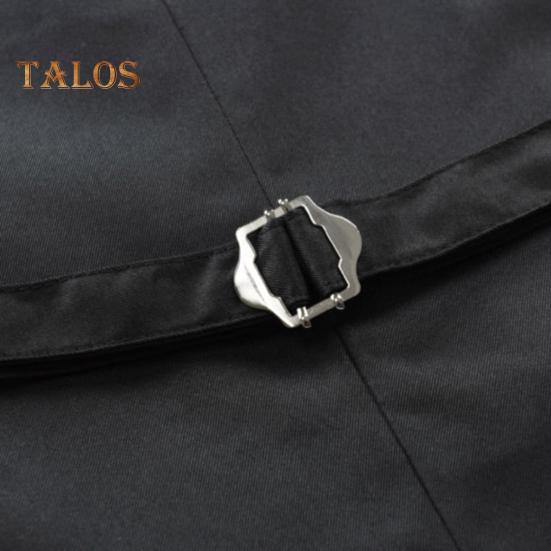 Мужской жилет с V-образным вырезом без рукавов однобортный пиджак однотонный карманный дизайн осенне-зимний деловой жилет