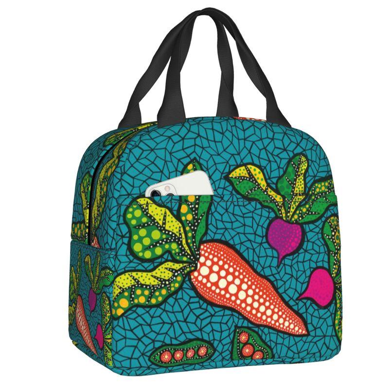 Custom Yayoi Kusama Self-Portrait Insulated Lunch Bags for Camping Travel Dot Leakproof Cooler Thermal Lunch Box Women Children