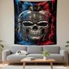 Spartan Skull Helmet Red Blue Wall Decor Tapestry Hanging Tapestry for Bedroom Living Room Gift
