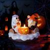 Halloween Silicone Molds 4Pcs Candle Set, DIY Ghost Gnome Pumpkin Crafting Mold Crafts Mold, Handmade Epoxy Resin Casting for Festival Soap