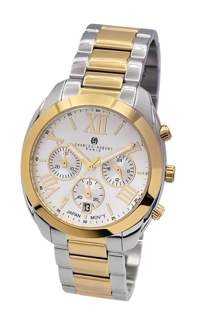 Charles Hubert Men's Chronograph Date Watch 4034-W, Gold