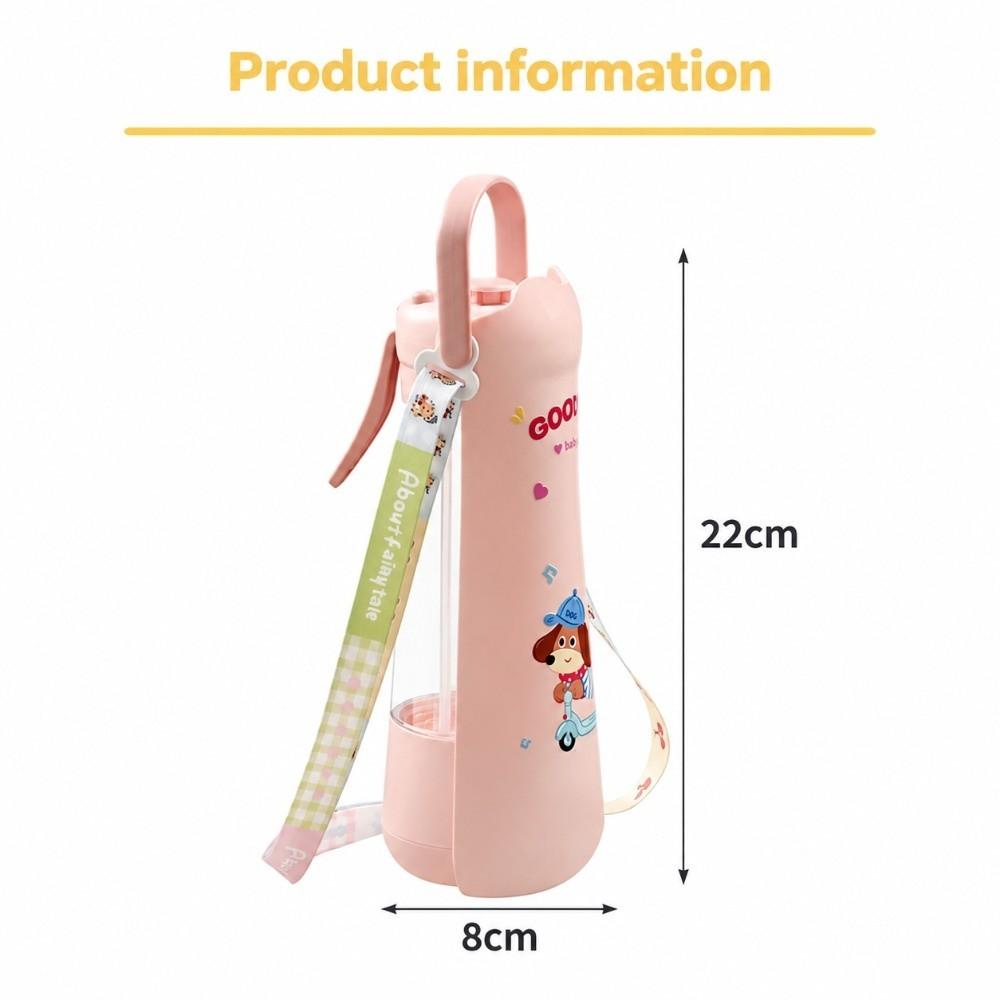 with Detachable Strap Pet Water Bottle 2-in-1 Pet Drinking Bottle Cute Pet Feeder Pets Using