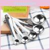 Sleek Stainless Steel Measuring Spoon Set Of Five Ideal For Coffee Baking And Holiday Gifts