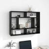 VidaXL Wall Shelf Black 75x16x55 Cm Chipboard