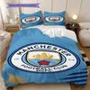Manchester City Heritage Bedding (1 * duvet cover + 2 * pillowcase, without core) 2DFlat Soft and comfortable Duvet cover and pillowcase