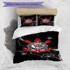 Sport Club Football Crest Printed Pattern Duvet Cover Set – includes 1 duvet cover and 2 matching pillowcases Bedroom decor Christmas gifts