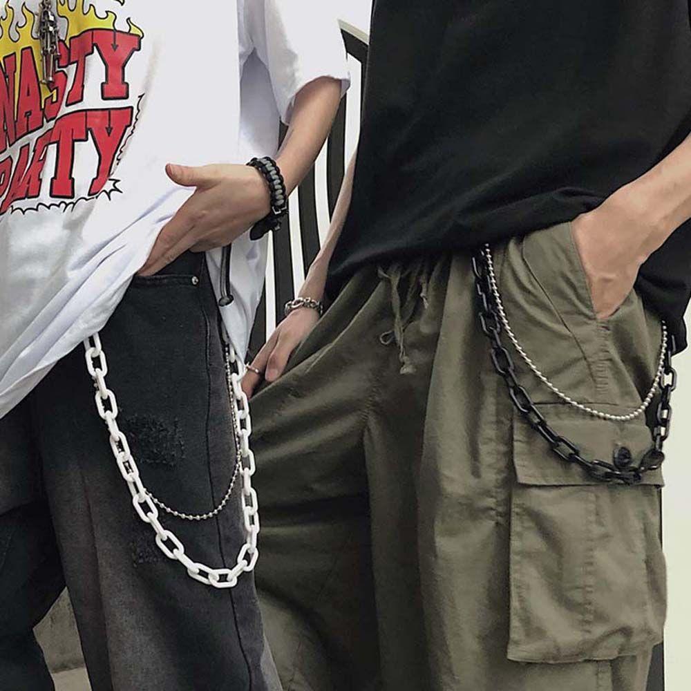 Clothes Decoration Acrylic Chains Pants Chains Plastic Belts Double Layer Punk Style Waist Chains