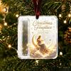 Money Gift Ornament Christmas Acrylic Holder Ornament, Xmas Holiday Cash Transparent with Slot, Tree Hanging Decoration