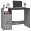 VidaXL Desk with Drawers Sonoma Grey 102x50x76 Cm Engineered Wood 823038