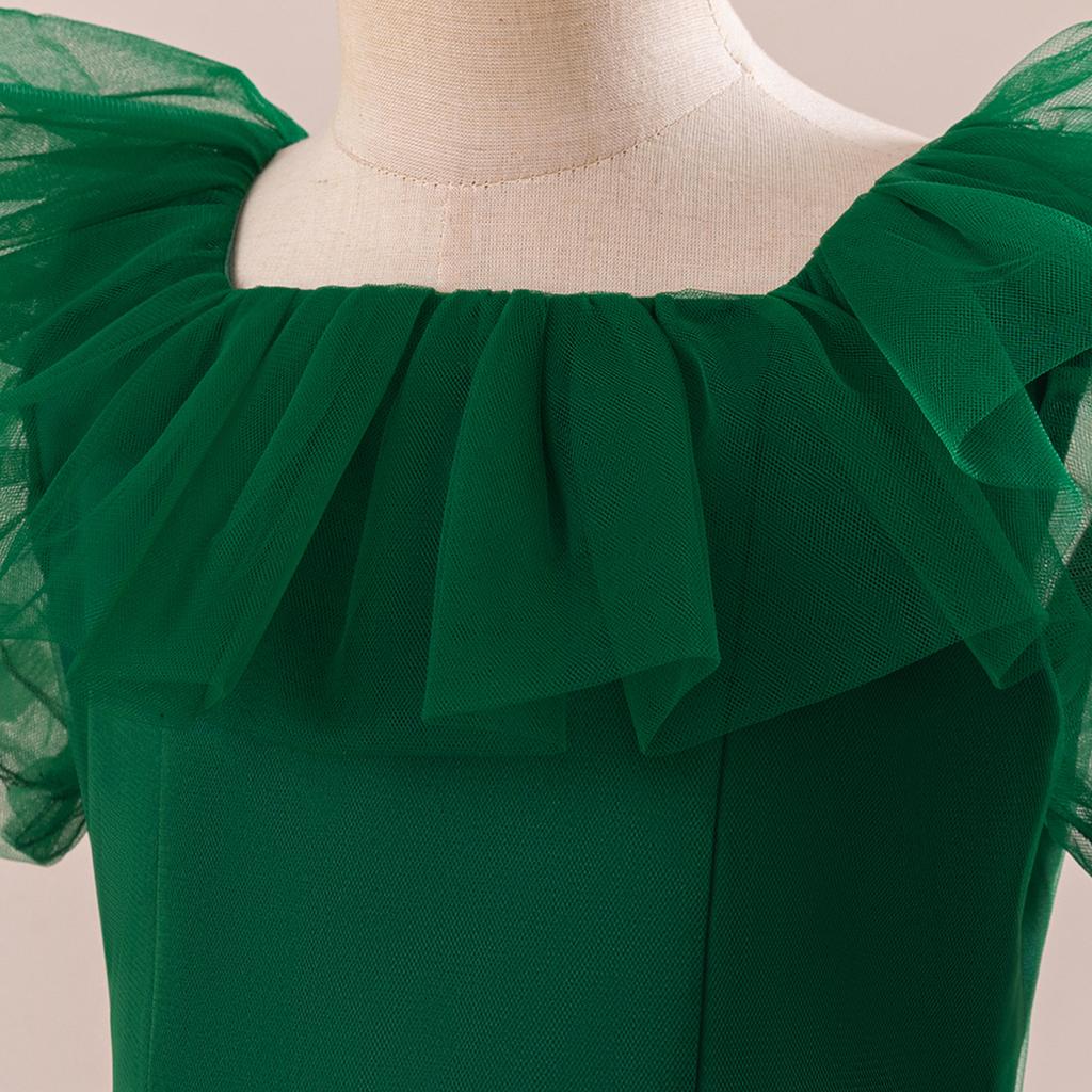 Платье принцессы для девочек-цветочниц на свадьбу, летнее детское торжественное длинное платье с бантом для школьного вечера, вечеринки, детского новогоднего платья LP-523