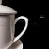 Zhongjingtang Bone China Lidded Tea Cup with Saucer
