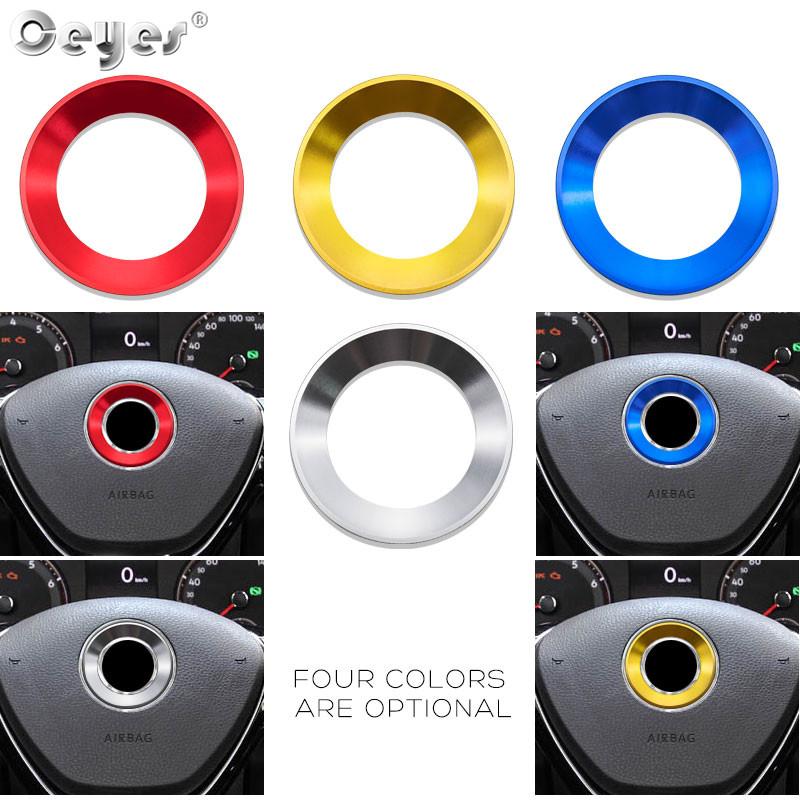 Интерьер автомобиля, эмблема рулевого колеса, 3D наклейка, стильная наклейка из алюминиевого сплава, чехол для G/olf 6 7 P/olo C/CT/iguan V/W