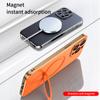 Чехол из натуральной кожи Magsafe для iPhone 16 14 12 13 15 Pro Max 16Pro Luxury Lens Protection Magnetic Holder Back Cover