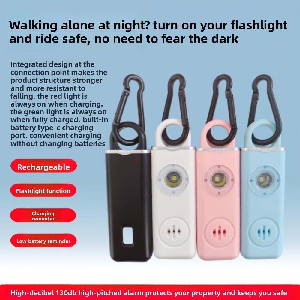 130 High DB Safe Sound Personal Alarm LED Strobe Light Personal Security Alarm Children