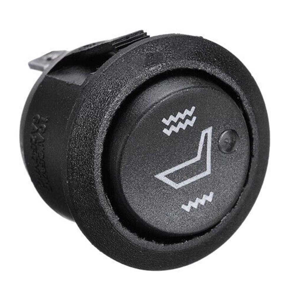 Seats Heater Switch 3Pin Round Heated Rocker Hi/Low Off Control 12V 20A Seats Switch For Cars SUV Truck RV Boats Motorcycles Pushbutton Switches 3