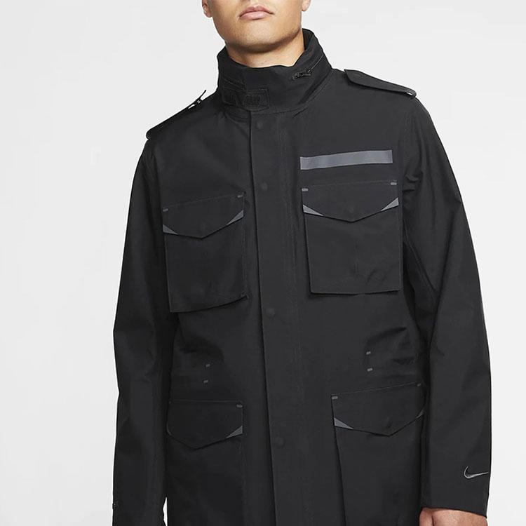 Nike Мужская водонепроницаемая куртка с несколькими карманами Gore-Tex M65, черная CQ7653-010