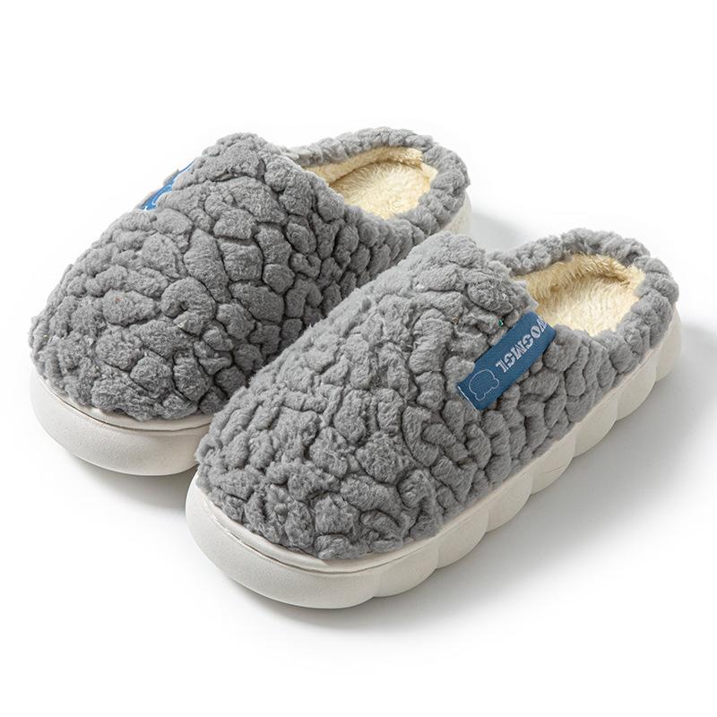 Хлопковые тапочки женские пара утолщенные осенне-зимние домашние домашние нескользящие теплые послеродовые шерстяные хлопковые туфли мужские