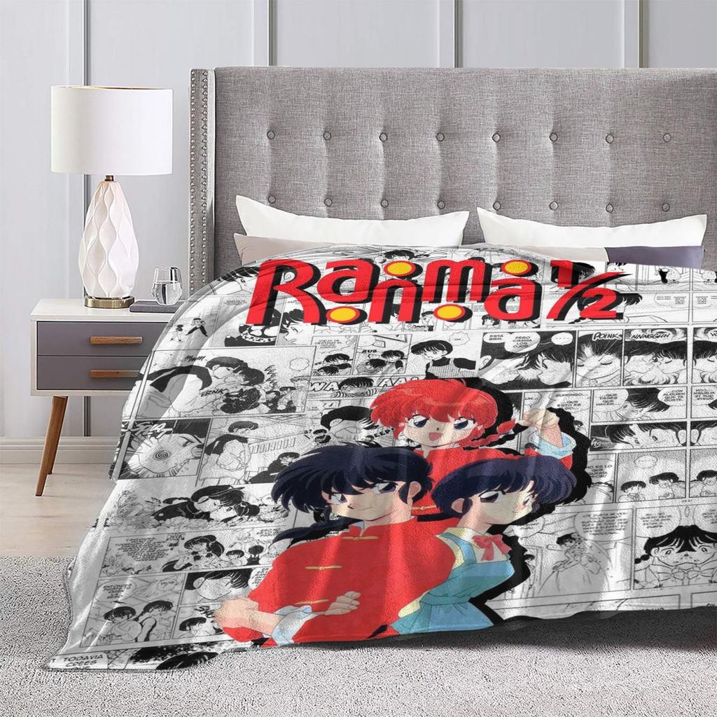 Ranma 12 Саотоме Свинки Девочки Пледы Мягкий Теплый Фланелевый Плед Плюшевый для Кровати Гостиной Пикника Путешествия Дома Дивана