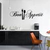Kitchen Bon Appetit Wall Sticker DIY Knife and Fork Removable Wall Decal Family Home Sticker Mural A