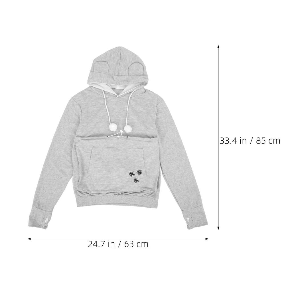Dog and Cat Pocket Shirt Carrier Hoodie Hoodies with Pet Pouch Wearable Holding Kangaroo