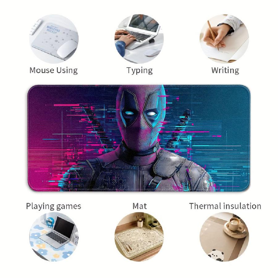 Waterproof Mouse Pad Computer Laptop Pad Keyboard Mouse Pad office Pad Desk accessories Game Console Pad Funny Deadpool Marvel