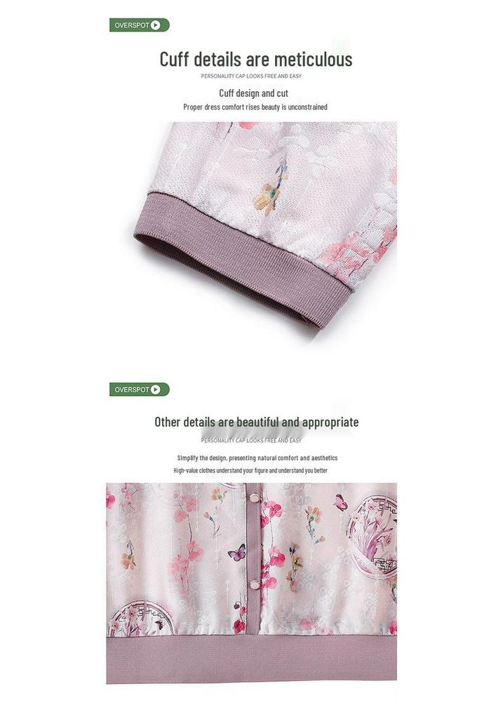 2026 Spring New Mother's Seven-Sleeve Ice Silk T-Shirt for Middle-Aged & Elderly Women - Spring/Summer Fashion Lapel Top