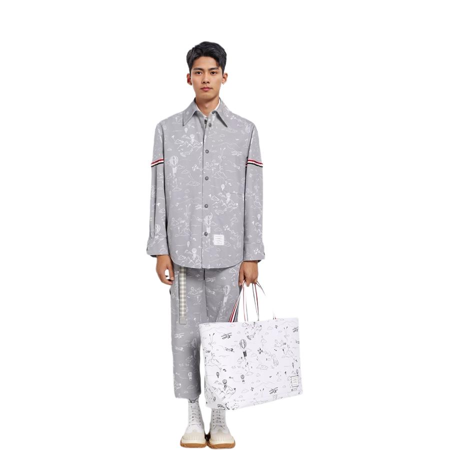THOM BROWNE Jackets Men's Gray Lapel Moderate Other MJO164A-07997-035