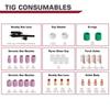 ARCCAPTAIN WP-17/18/26 TIG Welding Torch Accessories kit 49/71Pcs Nozzle Collets Body Stubby Gas Lens Glass Cup consumables Kit