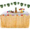 Luau Party Decorations Leaf Garland Artificial Palm Leaves Banner Monstera Fake Leaves for Hawaiian Party Wedding Decoration 9.1 ft