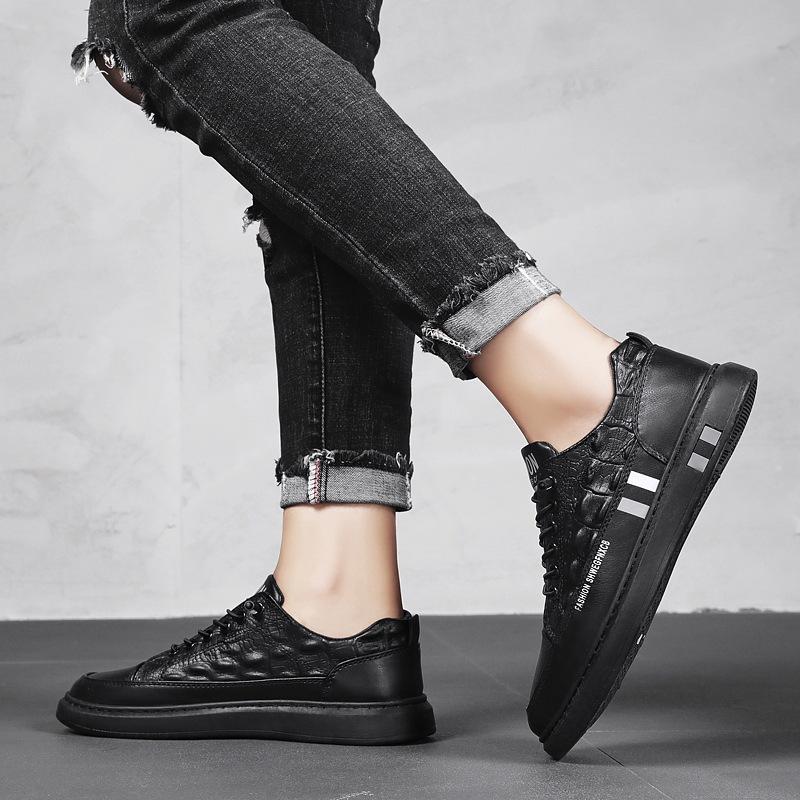 Летняя новая удобная модная мужская обувь модный тренд повседневная обувь для скейтборда осенняя обувь прилив круглая голова белая обувь