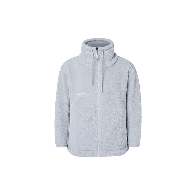 Adidas Куртка для отдыха, однотонная, свободная, флисовая, спортивная, повседневная, женская, светло-серая IP7057