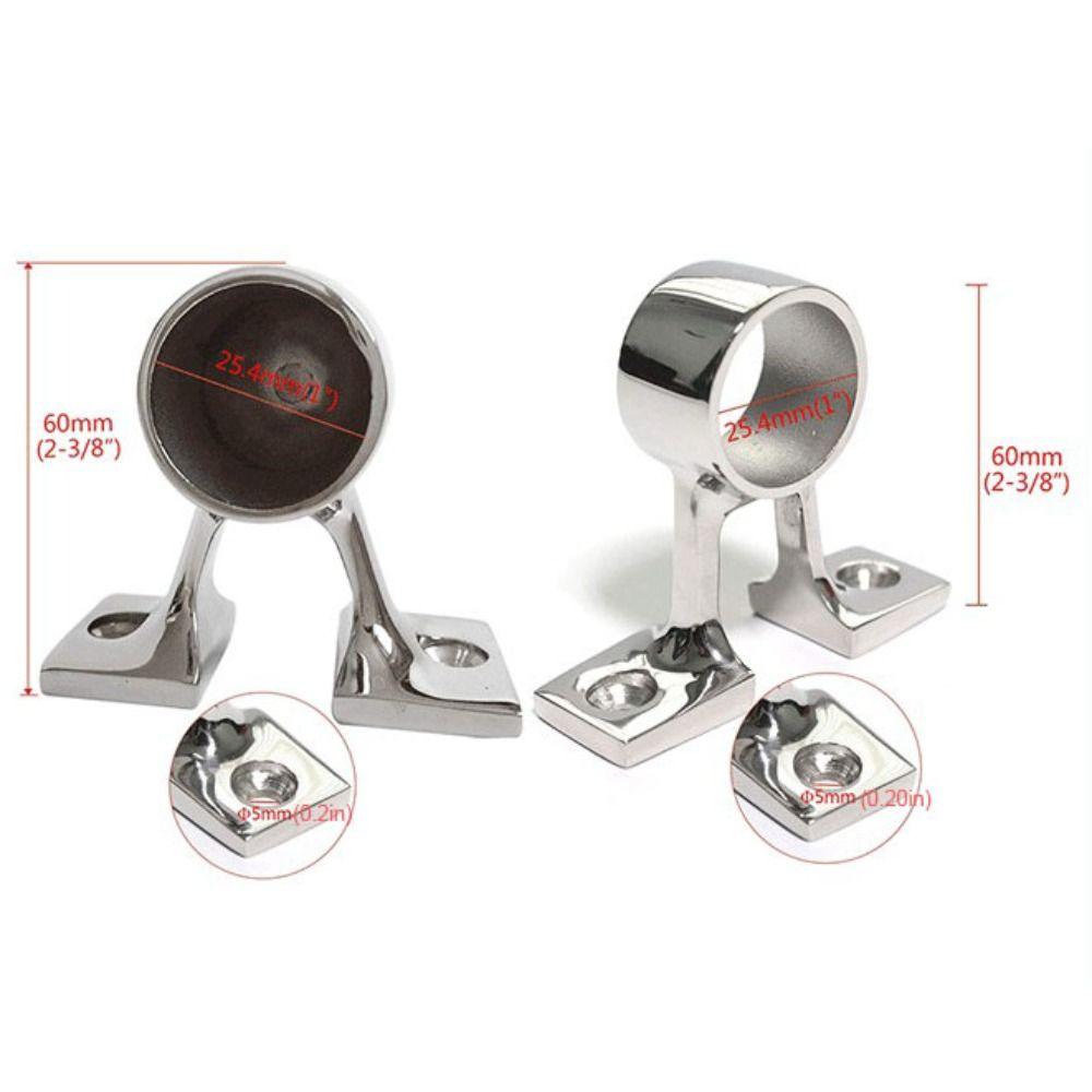 Stainless Steel Marine Handrail Bracket 90° Railing Part Secure Boat Hand Rail Fitting  Ship