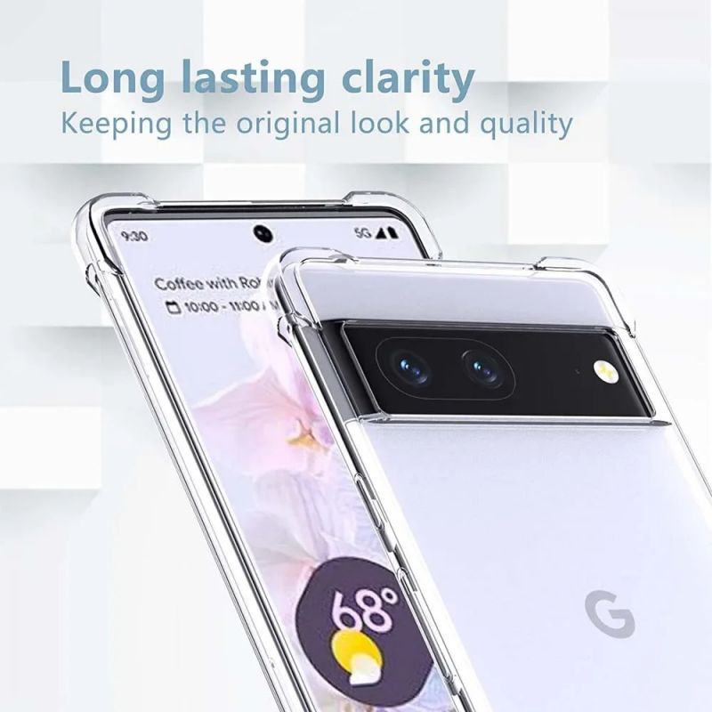 Прозрачный чехол для телефона Google Pixel 9 Pro XL 7 6 Прозрачный противоударный чехол для Google Pixel 9Pro 8 A 8A 6A 7A Ударопрочный мягкий