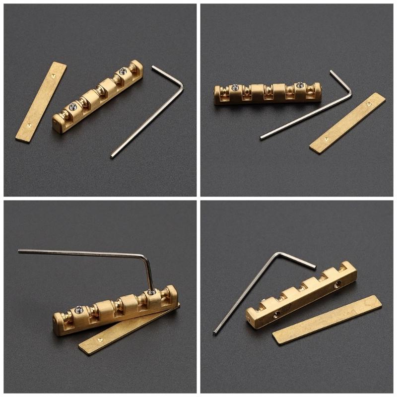 5 String Basses Nut Height Adjustable Brass Roller Nut Split Regulation Part