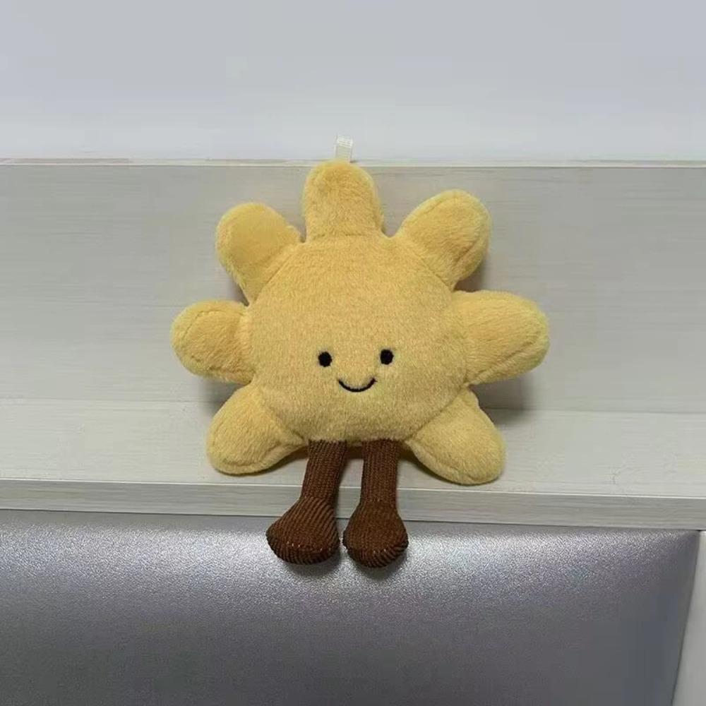 Высококачественная 13 см желтая плюшевая подвеска в виде солнца, мягкая милая плюшевая игрушка для девочек, декоративная сумка для спальни, брелок для ключей от машины, подарки на день рождения