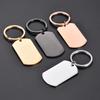 10Pcs/Lot Strip Blank Mirror Polished Stainless Steel Keychain For DIY Custom Women's Men's Keychain