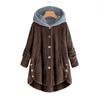 Women's Fashion Stitching Loose Hoodies Long Sleeve Plush Coat