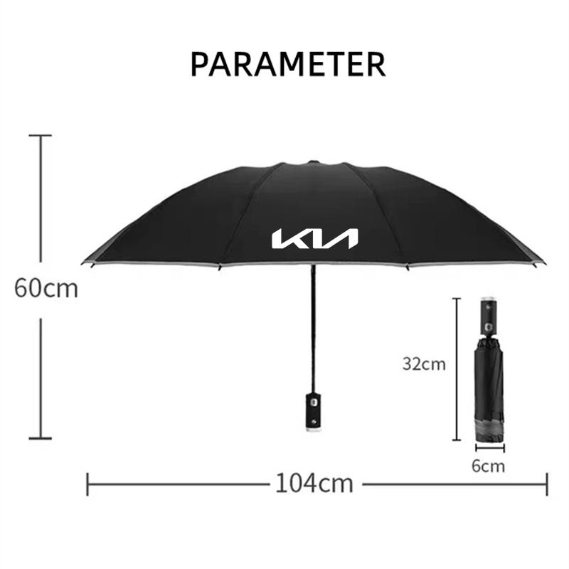 Car Fully Automatic Umbrella LED Flashlight UV Umbrellas For KIA sportage cerato Optima K2 K3 K4 K5 rio soul stonic Accessories