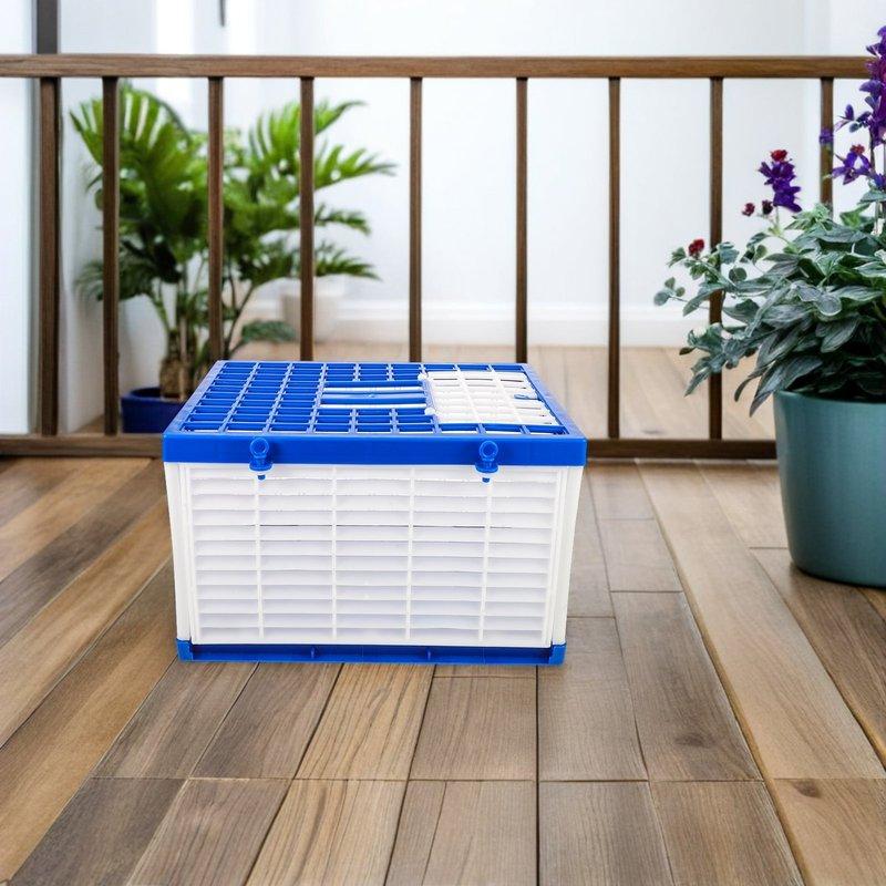 Ventilated Plastic Pigeon Release Box 15.64x11.71x9.82in Easy Clean Folding Pigeon Basket for Transport Training Vet Visits