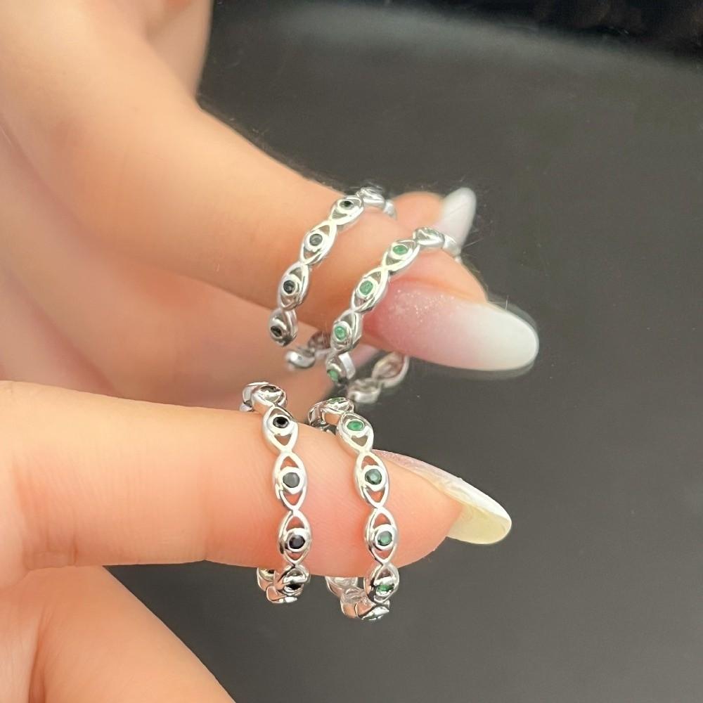 Jewelry Eyes Ring Adjustable Crystal Ring Cool Demon Eye Finger Ring Girls