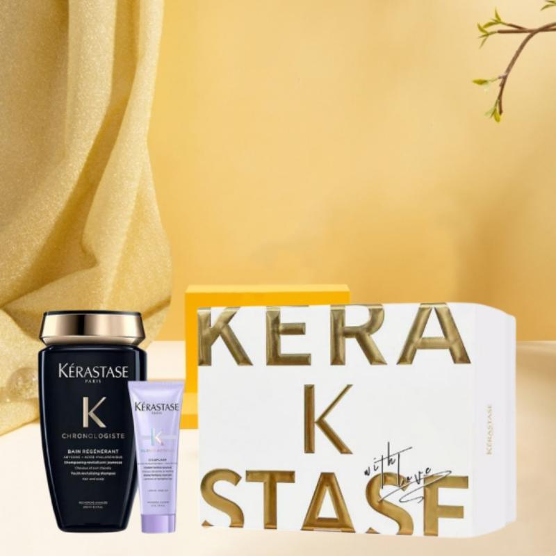 Kerastase Набор ухода Black Diamond Shine Очищающий и увлажняющий шампунь + Эссенция 250 мл + 75 мл