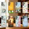 Чехол для телефона Пасхальный кролик и яйца для Samsung S25, S24, S21, S22, S23, S30, Ultra, S20, Plus, Fe, Lite Черный корпус