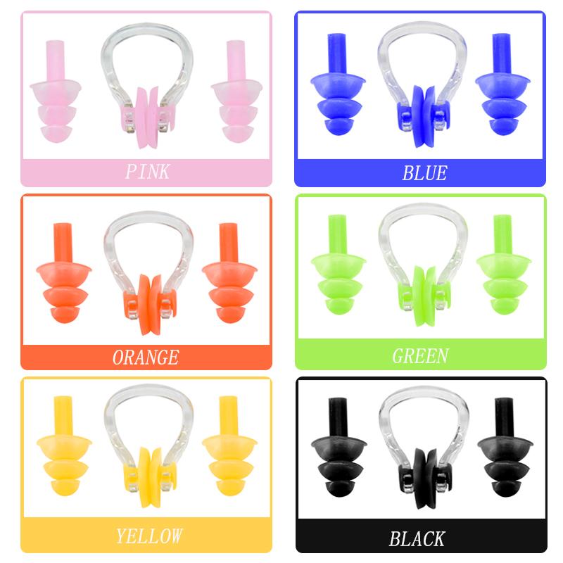 Унисекс носовой зажим беруши водонепроницаемый плавательный носовой зажим беруши набор серфинг дайвинг плавательные принадлежности принадлежности для плавания