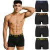 EVERLAST Men's Boxers 4 Pieces Cotton Underwear Black Color Logo