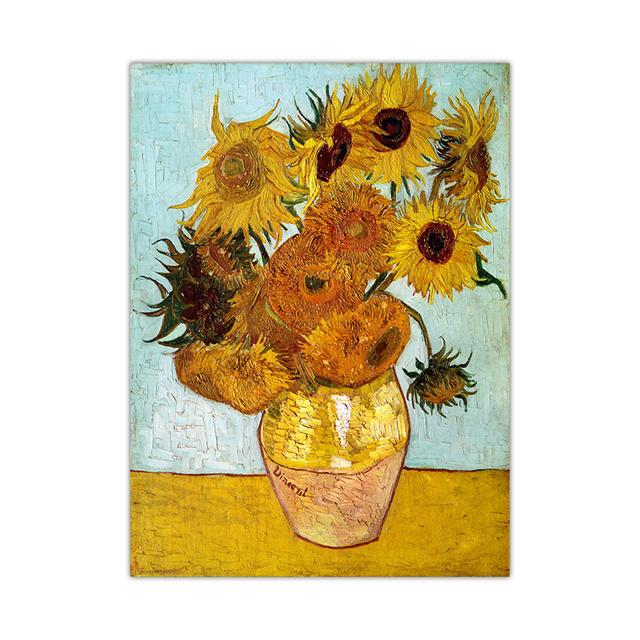 Классическая картина на холсте с подсолнухом, поп-настенная картина маслом, растения, цветы, постеры, принты, фотографии для гостиной, домашний декор