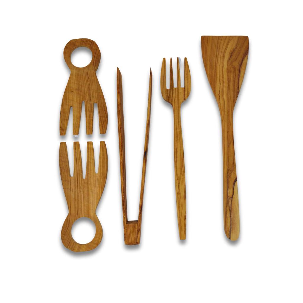 Wooden Spoon Tablespoon Wooden Serving Set Set Olive Wood Kitchen Utensils Dinnerware