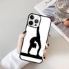 Силиконовый чехол для телефона с силуэтом гимнастки Для iPhone 17 Air 15 16e 14 13 12 Pro Max 11 Pro Max Plus Coque Shell